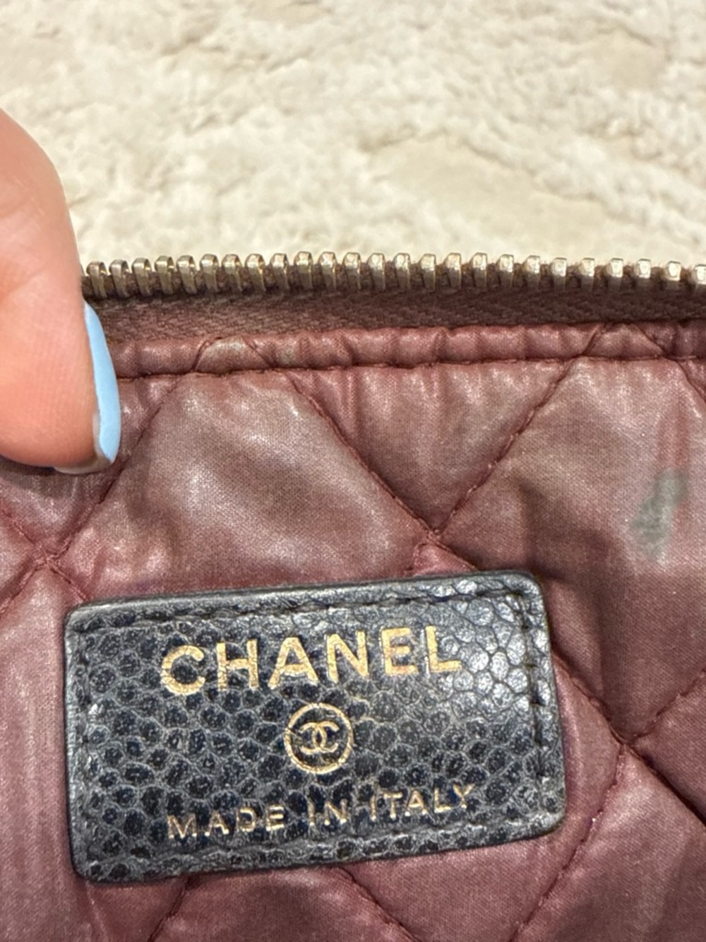 Chanel Quilted Leather Clutch